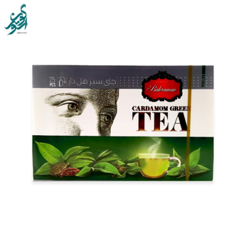 چای سبز هل دار بهرامن بسته 25 عددی کالای اساسی و خواربار فروشگاه تغذیه سالم گون