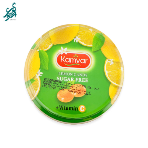 آبنبات لیمویی ویتامین C  بدون قند کامور وزن 150 گرم تنقلات فروشگاه تغذیه سالم گون